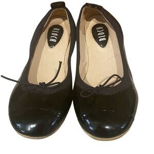 Black Patent Leather Ballet Flats sz 11.5 Girls